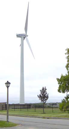 Massachusetts Maritime Academy Wind Turbine.