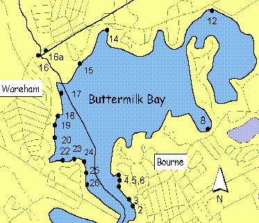 map of Buttermilk Bay.