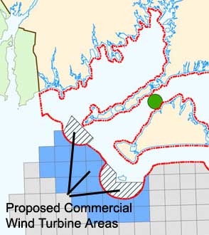 Proposed commercial renewable areas for Buzzards Bay