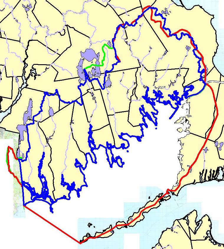 Fig. 2. A Buzzards Bay watershed boundary still used by many state agencies.
