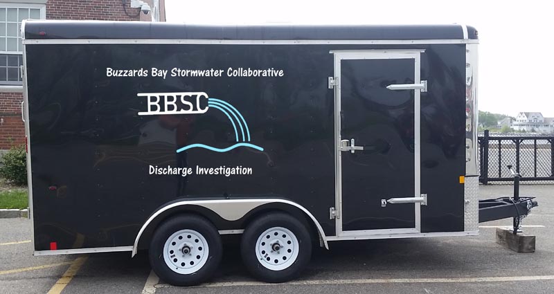 The new Buzzards Bay Stormwater Collaborative discharge investigation trailer.